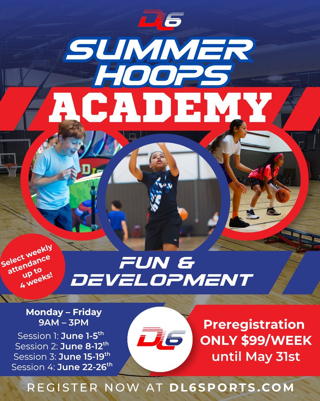 DL6 2026 summer camp flyer